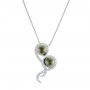  Platinum Platinum Custom Tahitian Pearl And Diamond Pendant - Three-Quarter View -  102522 - Thumbnail