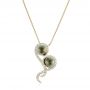 14k Yellow Gold 14k Yellow Gold Custom Tahitian Pearl And Diamond Pendant - Three-Quarter View -  102522 - Thumbnail