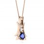 18k Rose Gold 18k Rose Gold Custom Tanzanite And Diamond Pendant - Flat View -  103982 - Thumbnail