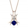 18k Rose Gold Custom Tanzanite And Diamond Pendant