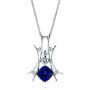  Platinum Custom Tanzanite And Diamond Pendant