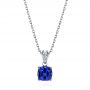  Platinum Platinum Custom Tanzanite And Diamond Pendant - Three-Quarter View -  106100 - Thumbnail