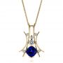 14k Yellow Gold Custom Tanzanite And Diamond Pendant