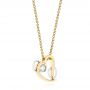 18k Yellow Gold And 14K Gold 18k Yellow Gold And 14K Gold Custom Two-tone Diamond Heart Pendant - Flat View -  104255 - Thumbnail