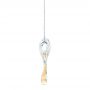 14k Yellow Gold And 14K Gold Custom Two-tone White Quartz Pendant - Side View -  102541 - Thumbnail