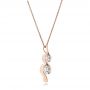 14k Rose Gold 14k Rose Gold Custom Wrapped Diamond Pendant - Flat View -  102101 - Thumbnail