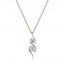 18k Rose Gold 18k Rose Gold Custom Wrapped Diamond Pendant - Three-Quarter View -  102101 - Thumbnail