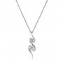  Platinum Platinum Custom Wrapped Diamond Pendant - Three-Quarter View -  102101 - Thumbnail