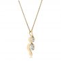 18k Yellow Gold 18k Yellow Gold Custom Wrapped Diamond Pendant - Flat View -  102101 - Thumbnail