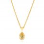 Custom Yellow Diamond Pendant - Three-Quarter View -  103592 - Thumbnail