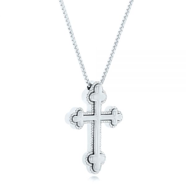 Platinum Custom Diamond Cross Pendant #102920 - Seattle Bellevue ...