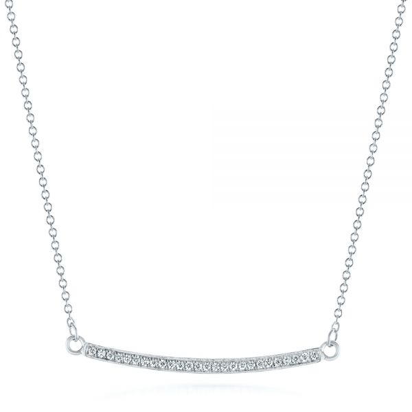 Platinum Platinum Custom Diamond Pendant - Three-Quarter View -  104256