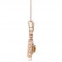  14K Gold And 14k Rose Gold 14K Gold And 14k Rose Gold Deep Yellow Diamond Halo Pendant - Side View -  100676 - Thumbnail