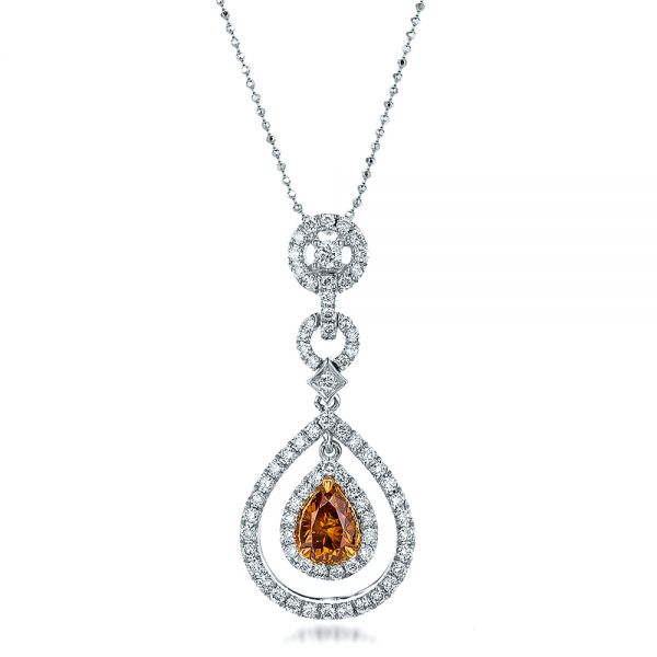 Deep Yellow Diamond Halo Pendant - reference design