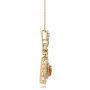  18K Gold And 14k Yellow Gold 18K Gold And 14k Yellow Gold Deep Yellow Diamond Halo Pendant - Side View -  100676 - Thumbnail