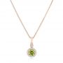 14k Rose Gold 14k Rose Gold Demantoid And Diamond Pendant - Three-Quarter View -  102631 - Thumbnail