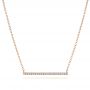 14k Rose Gold 14k Rose Gold Diamond Bar Necklace - Three-Quarter View -  106290 - Thumbnail