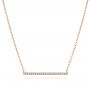 18k Rose Gold 18k Rose Gold Diamond Bar Necklace - Three-Quarter View -  106290 - Thumbnail