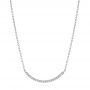 14k White Gold Diamond Bar Necklace - Three-Quarter View -  106291 - Thumbnail