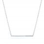  Platinum Platinum Diamond Bar Necklace - Three-Quarter View -  107091 - Thumbnail