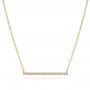 14k Yellow Gold 14k Yellow Gold Diamond Bar Necklace - Three-Quarter View -  106290 - Thumbnail