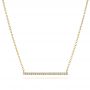 18k Yellow Gold 18k Yellow Gold Diamond Bar Necklace - Three-Quarter View -  106290 - Thumbnail