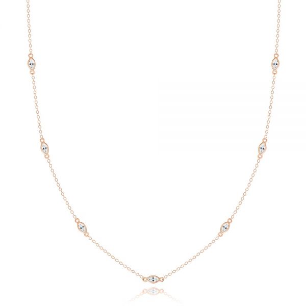 Diamond Bezel Necklace - Image