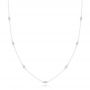 18k White Gold 18k White Gold Diamond Bezel Necklace - Three-Quarter View -  107180 - Thumbnail