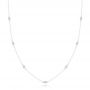 14k White Gold 14k White Gold Diamond Bezel Necklace - Three-Quarter View -  107180 - Thumbnail