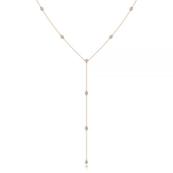 Diamond Bezel Y-drop Necklace - Image