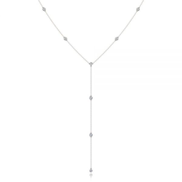 Diamond Bezel Y-drop Necklace - Image