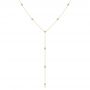 18k Yellow Gold 18k Yellow Gold Diamond Bezel Y-drop Necklace - Three-Quarter View -  107175 - Thumbnail