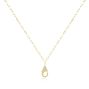 14k Yellow Gold Diamond Charm Holder Necklace - Three-Quarter View -  107768 - Thumbnail