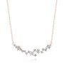 18k Rose Gold 18k Rose Gold Diamond Cluster Necklace - Three-Quarter View -  107184 - Thumbnail