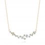 14k Yellow Gold 14k Yellow Gold Diamond Cluster Necklace - Three-Quarter View -  107184 - Thumbnail