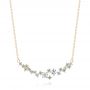 14k Yellow Gold 14k Yellow Gold Diamond Cluster Necklace - Three-Quarter View -  107184 - Thumbnail