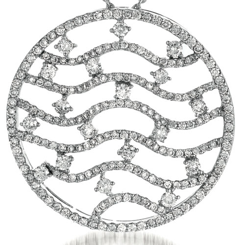 Diamond Filigree Pendant - Vanna K - Flat View - 1057