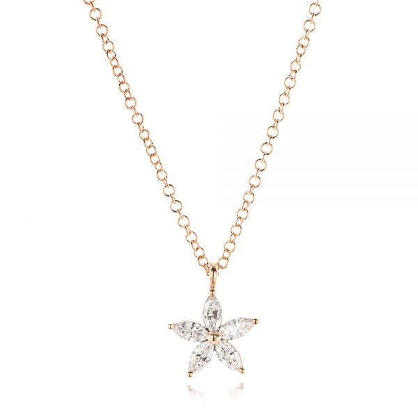 Diamond Flower Necklace - Image