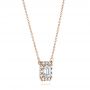 14k Rose Gold 14k Rose Gold Diamond Halo Pendant - Flat View -  106504 - Thumbnail