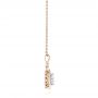 18k Rose Gold 18k Rose Gold Diamond Halo Pendant - Side View -  103989 - Thumbnail