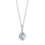  Platinum Platinum Diamond Halo Pendant - Flat View -  103989 - Thumbnail