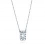  Platinum Platinum Diamond Halo Pendant - Flat View -  106504 - Thumbnail