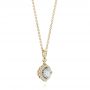 14k Yellow Gold 14k Yellow Gold Diamond Halo Pendant - Flat View -  103989 - Thumbnail