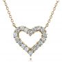 14k Yellow Gold 14k Yellow Gold Diamond Heart Pendant - Three-Quarter View -  100649 - Thumbnail