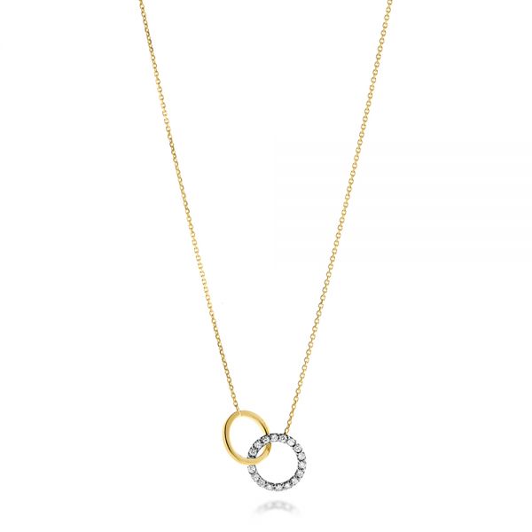 Diamond Intertwined Two-tone Circles Necklace - reference design