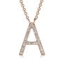 14k Rose Gold 14k Rose Gold Diamond Letter Pendants - Three-Quarter View -  100033 - Thumbnail