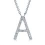  Platinum Platinum Diamond Letter Pendants - Three-Quarter View -  100033 - Thumbnail