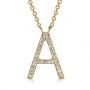 18k Yellow Gold 18k Yellow Gold Diamond Letter Pendants - Three-Quarter View -  100033 - Thumbnail