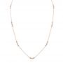 14k Rose Gold 14k Rose Gold Diamond Necklace - Three-Quarter View -  105347 - Thumbnail