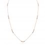 18k Rose Gold 18k Rose Gold Diamond Necklace - Three-Quarter View -  105347 - Thumbnail